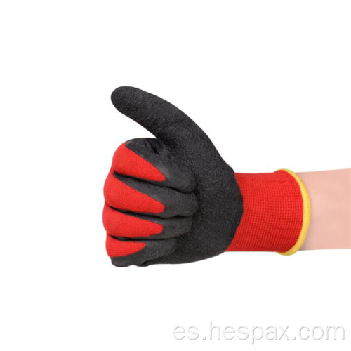 Guantes de seguridad de ruge de látex Hespax Gran Automotriz